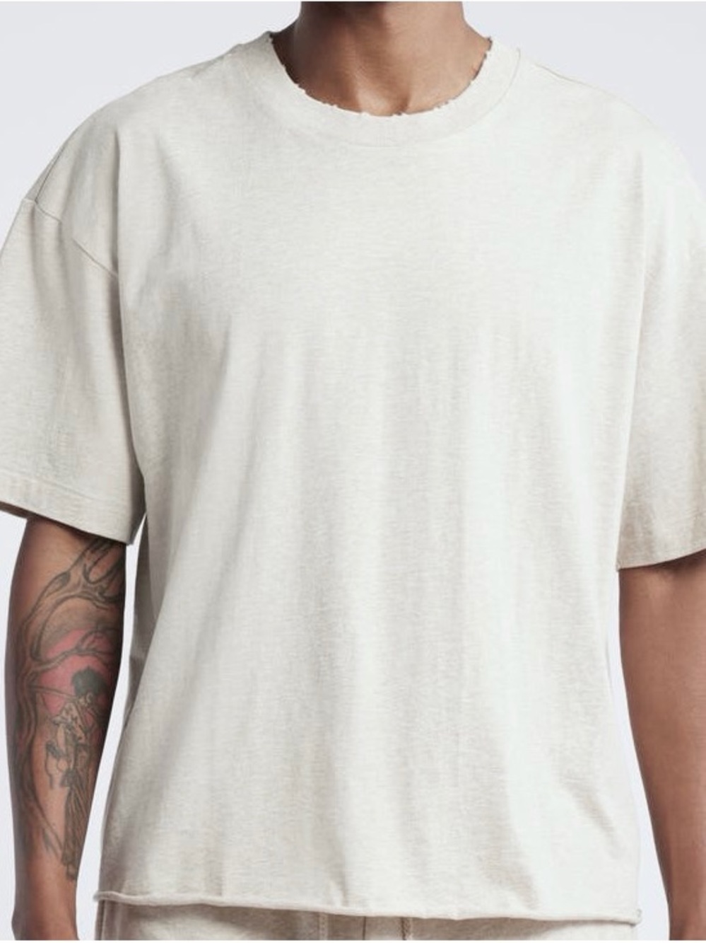 Men's Relaxed Crew Neck Tee in Off-White